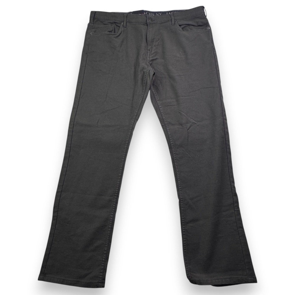 Jachs New York Mens Gray Straight Fit Flex Waistband 5-Pocket Pants 40x32 NEW